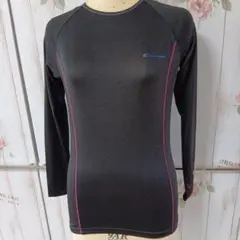 Champion ブラック 長袖 トレーニング　シャツ アンダーウエア　М