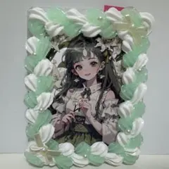 トレカケース ホイップデコ クリームソーダ みどり きみどり リボン