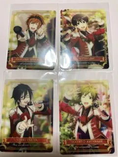 SideM☆チーズソフトクッキークリアカード/隼人、四季、旬、春名set