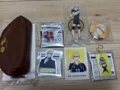 【4月中まで】ハイキュー 月島蛍 缶バッジ アクスタ他 ピンバッジ付き