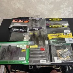 バス釣り ソフトルアー ワーム まとめ売り フック付き
