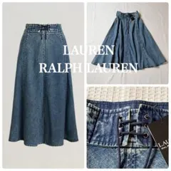 【タグ付き未使用】RALPH LAUREN デニム ロングスカート フレア　現行のサムネイル