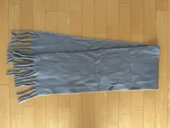 グレー フリンジ付きマフラー