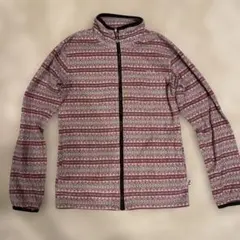 FILA フリースジャケット M ピンク系 幾何学模様