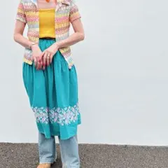 70s70年ヴィンテージビンテージvintage刺繍スカート