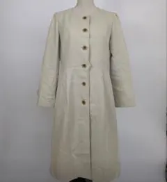 SALE【LAURA ASHLEY】ロングコート　アイボリー系　L
