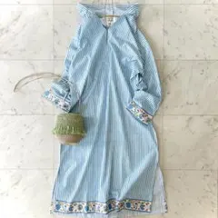 美品 SZブロックプリント ロンハーマン別注 ストライプ カプタンワンピースのサムネイル