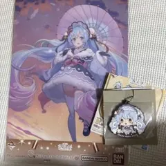 雪ミク　一番くじ 2023　R賞　S賞　クリアポスター　ラバーチャーム