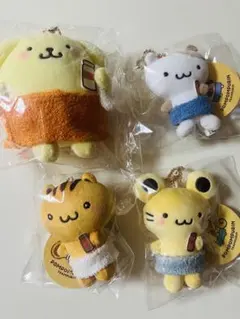 ポムポムプリン30周年 むにゅぐるみパティオ マスコットセット4点