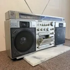 動作品| HITACHI ラジカセ TRK-8290 昭和レトロ名機 ラジオ - メルカリ