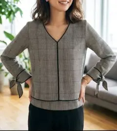 ZARA チェックブラウス