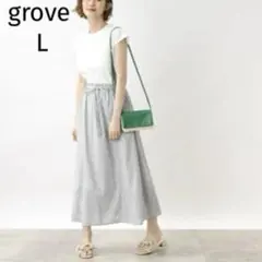 【grove】 フラワープリントドッキングワンピース
