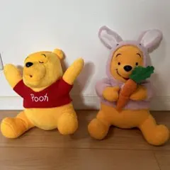 プーさんのぬいぐるみ　2個セット