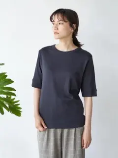 アメリカンホリック 五分袖 Tシャツ チャコールグレー