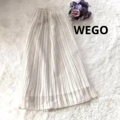 クリーム色 プリーツ ロングスカート WEGO ウィーゴー レディース 白のサムネイル