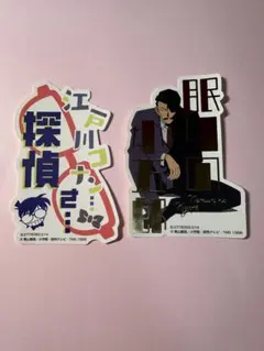 モバイルステッカーコレクション 名探偵コナン 毛利小五郎 江戸川コナン
