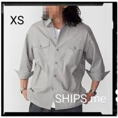 SHIPS.me【美品】ポプリン7分袖BDUシャツ