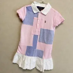 ラルフローレン パッチワーク風　ワンピース