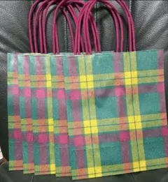 マクミラン　三越　伊勢丹　チェック　袋　ショッパー　シャップ袋のサムネイル