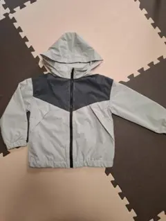 グレー フード付きウインドブレーカー 120cm