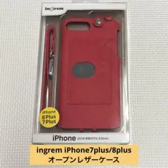 ingrem iPhone7plus/8plus オープンレザーケース