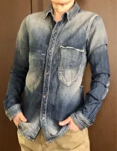 johnbullジョンブル　デニムルードワークシャツ