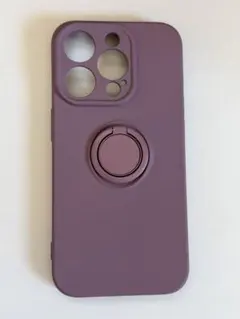 リング一体型 iPhone15ケース パープル