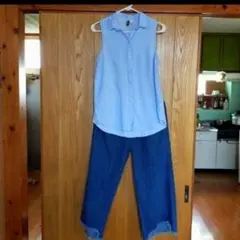 H＆M ストライプノースリーブM