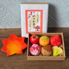 ミニチュア 『秋の和菓子セット』 ミニチュア和菓子 ミニチュアフード 秋 紅葉