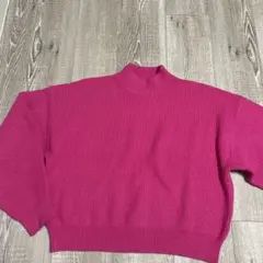 MOUSSY リブ編み長袖セーター ピンク