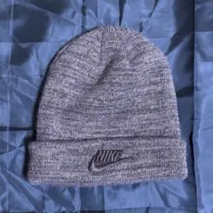 Nike グレー ニット帽　y2k