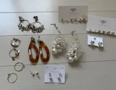 ピアス イヤリング ハンドメイド 大ぶり レジン カボション 花 NO.539