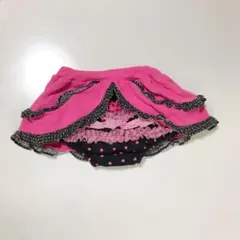 パンパンチュチュ　パンツ付きスカート  70 80 チュール フリル ピンク
