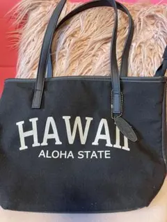 Hawaii トートバッグ ブラック Alohaタグ付き
