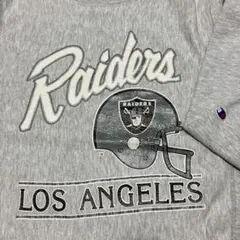 リバースウィーブ　80s ロサンゼルスレイダース　実寸L 3段プリント