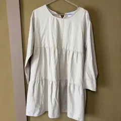 CIAOPANIC TYPY ベージュ ティアード長袖シャツ