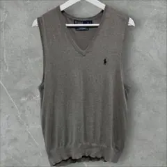 90s ラルフローレン ニット ベスト カシミア コットン カシミアニット