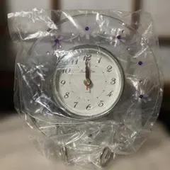 新品！J-AXIS ガラス置時計 花柄 ラインストーン