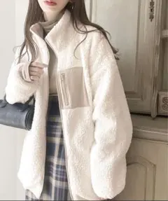 ビッグシルエットボアブルゾン