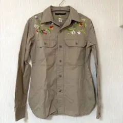 vintage ラルフローレン　刺繍ウエスタンシャツ