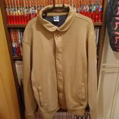 HANG TEN ベージュラウンドカラー スウェットカバーオールL