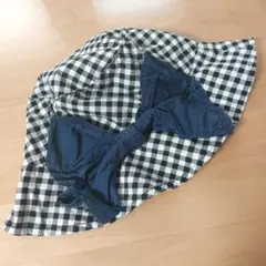any FAM ギンガムチェック リボン バケットハット 54cm　綿100のサムネイル