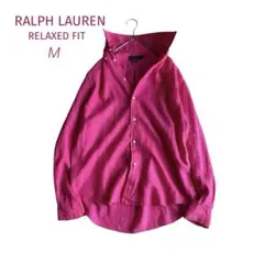 RALPH LAUREN｜マゼンダピンク ポニー刺繍 リネンシャツ Mのサムネイル