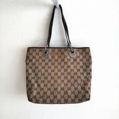 良品 GUCCI GGモノグラム トートバッグ ベージュ