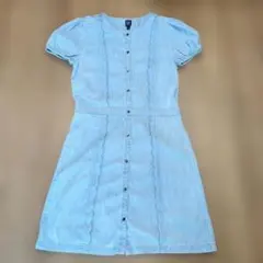 GAP DENIM 半袖 デニムワンピース ライトブルー XXL　羽織り