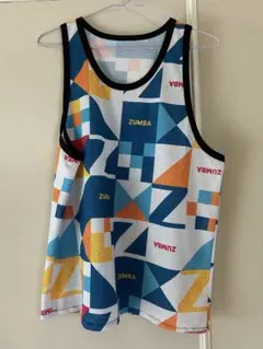 ZUMBA 幾何学模様 メッシュ タンクトップ