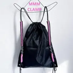 黒 ピンク ナイロン ハンドメイド ナップサック y2k パラコード