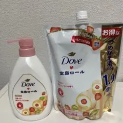 Dove 堂島ロールいちごの香り ボディソープセット本体470g 詰替用620gのサムネイル