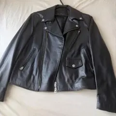 Urban Research ブラックレザーライダースジャケット