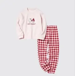 新品　ユニクロ　フリース　160cm パジャマ　サンリオ　シキティ　女の子